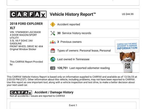 Used 2018 Ford Explorer XLT w/ Equipment Group 202A image 90