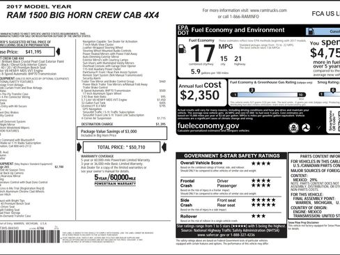Used 2017 RAM 1500 Big Horn AWD/4WD image 3