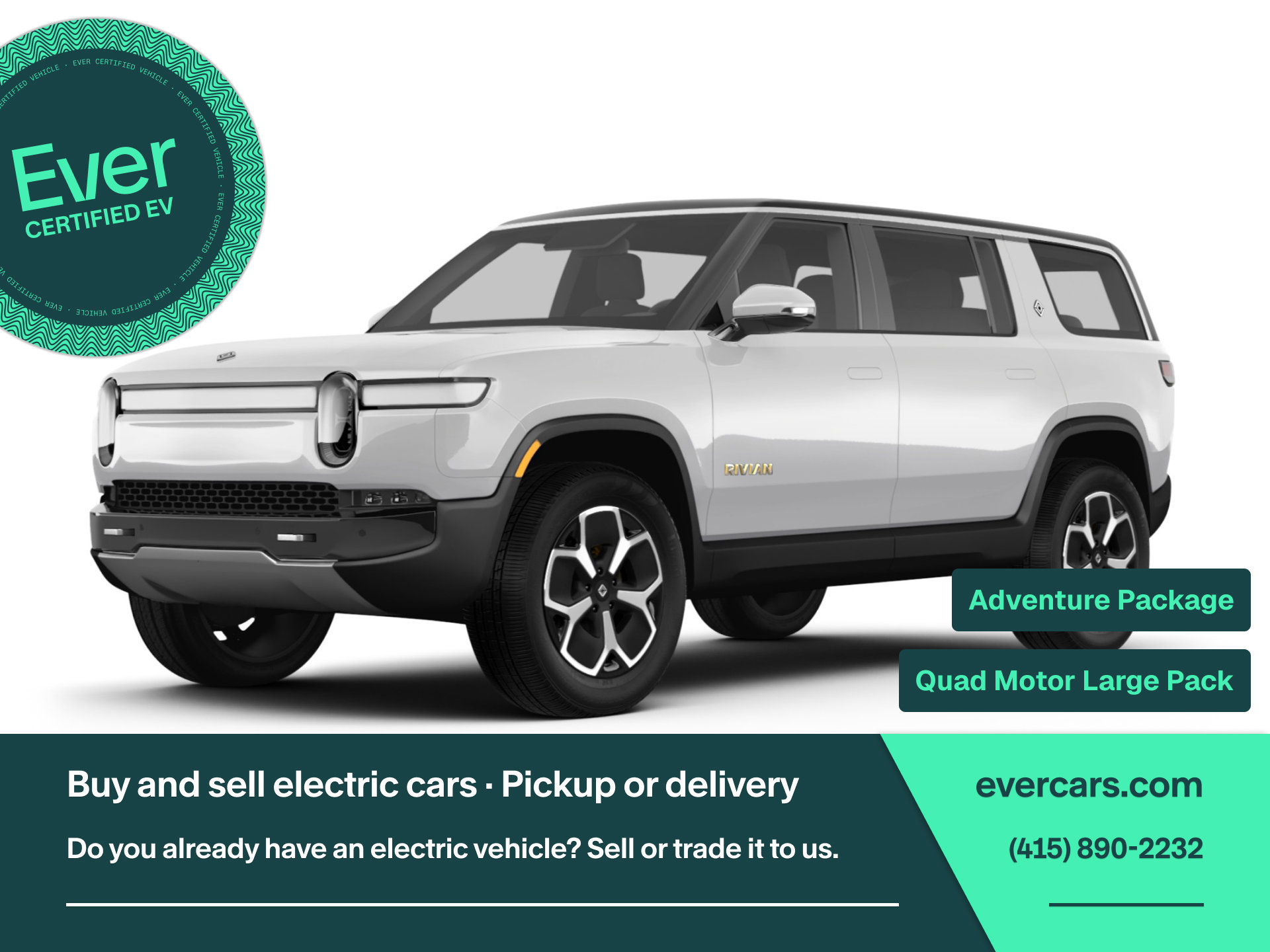 Used 2023 Rivian R1S Adventure Quad AWD/4WD image 1