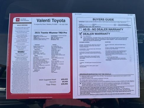 Certified 2021 Toyota 4Runner TRD Pro image 38
