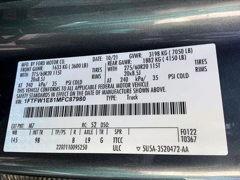 Used 2021 Ford F150 Platinum w/ Equipment Group 701A High image 33