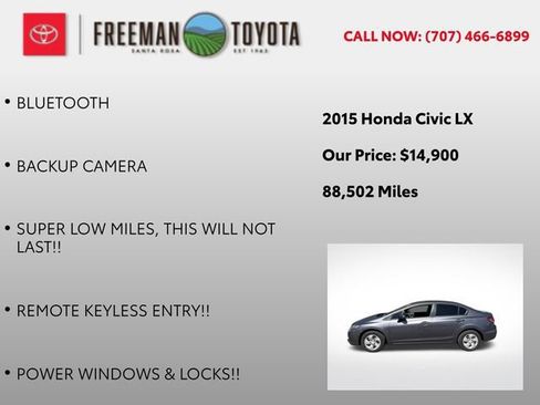 Used 2015 Honda Civic LX image 4