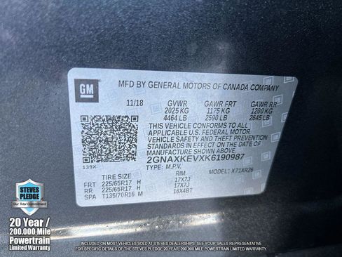 Certified 2019 Chevrolet Equinox LT image 36