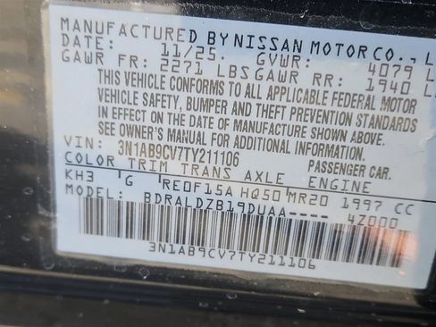 New 2026 Nissan Sentra SV w/ Floor Mat Package image 19