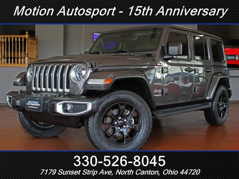Used 2021 Jeep Wrangler Unlimited Sahara w/ Uconnect 4C Nav & Sound Group AWD/4WD image 1