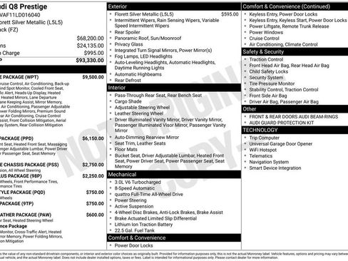 Used 2020 Audi Q8 Prestige w/ Prestige Package image 41