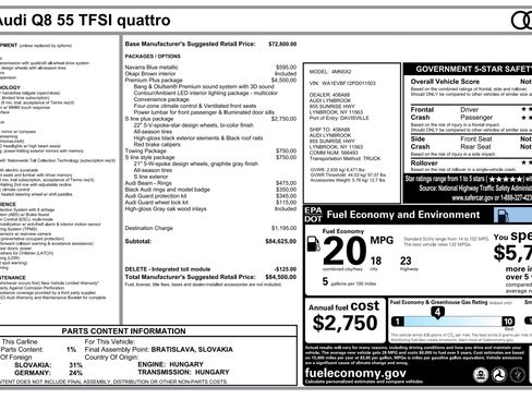 Used 2023 Audi Q8 Premium Plus w/ Premium Plus Package AWD/4WD image 2