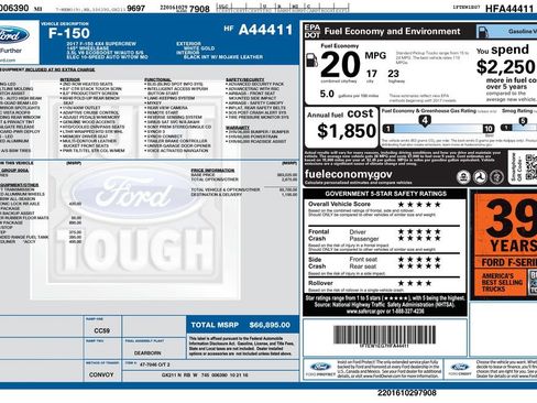 Used 2017 Ford F150 Limited w/ Trailer Tow Package AWD/4WD image 2