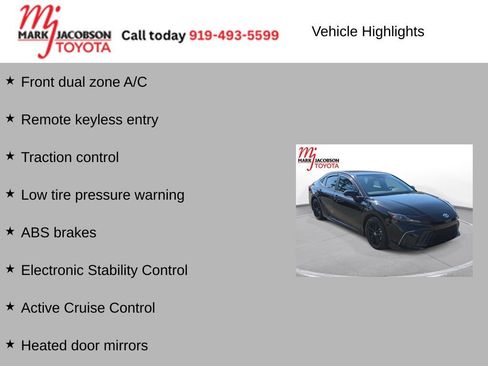 Used 2025 Toyota Camry SE w/ Convenience Package image 7