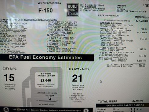 Used 2011 Ford F150 Lariat w/ Lariat Chrome Pkg image 24