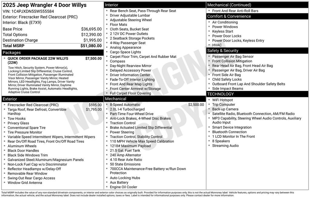 Certified 2025 Jeep Wrangler Unlimited Sport AWD/4WD image 13