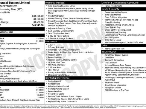 New 2026 Hyundai Tucson Limited AWD/4WD image 38
