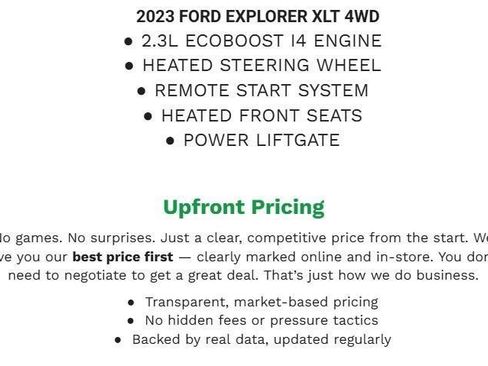 Certified 2023 Ford Explorer XLT w/ Equipment Group 202A AWD/4WD image 2