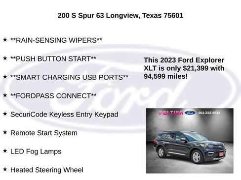 Certified 2023 Ford Explorer XLT w/ Equipment Group 202A RWD image 15