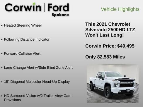 Used 2021 Chevrolet Silverado 2500 LTZ w/ LTZ Plus Package AWD/4WD image 36