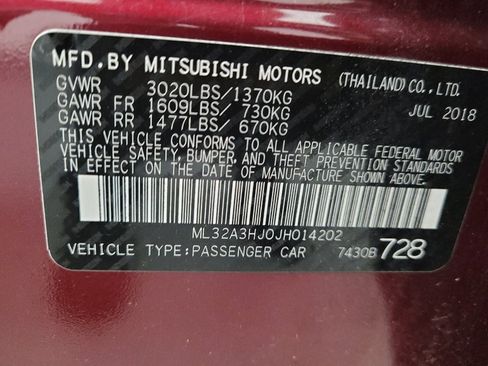 Used 2018 Mitsubishi Mirage ES FWD image 33