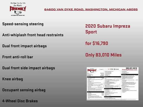 Used 2020 Subaru Impreza 2.0i Sport AWD/4WD image 6