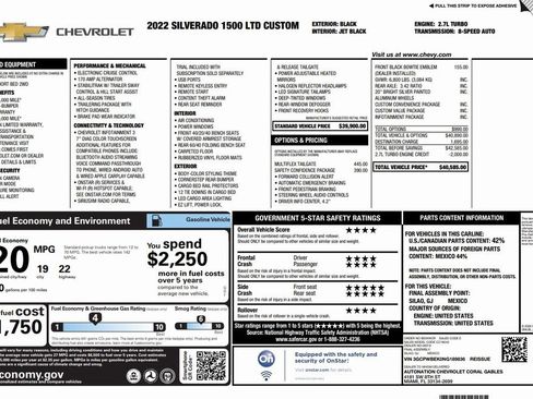 Used 2022 Chevrolet Silverado 1500 Custom w/ Safety Confidence Package image 2