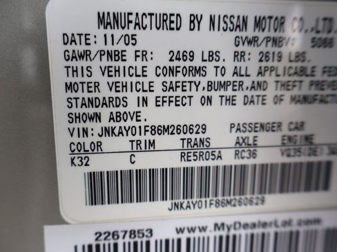 Used 2006 INFINITI M35 x w/ (J01) Journey Pkg image 21