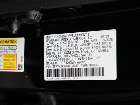 Certified 2024 Honda Ridgeline Sport+ image 34