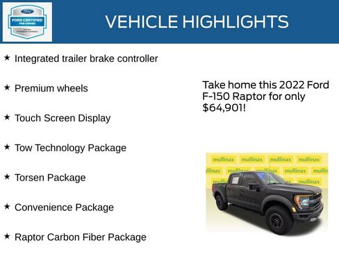 Used 2022 Ford F150 Raptor w/ Equipment Group 801A High AWD/4WD image 22