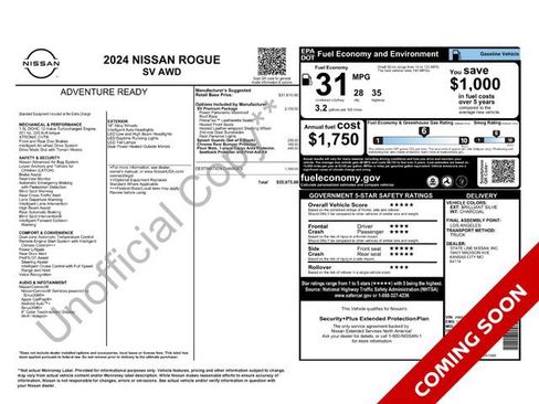 Certified 2024 Nissan Rogue SV w/ SV Premium Package AWD/4WD image 1
