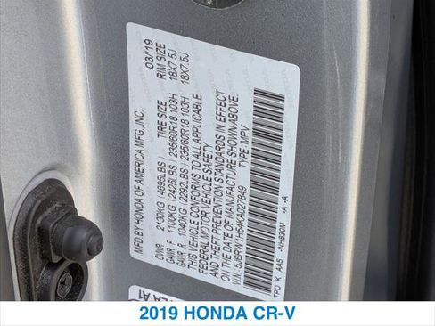 Certified 2019 Honda CR-V EX image 26