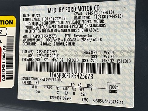 Used 2024 Ford Mustang GT Premium w/ GT Performance Package image 27