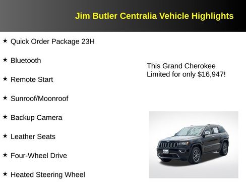 Used 2017 Jeep Grand Cherokee Limited AWD/4WD image 5