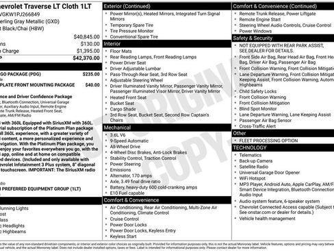 Certified 2023 Chevrolet Traverse LT w/ LPO, Cargo Package AWD/4WD image 3