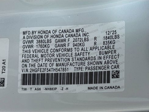 New 2026 Honda Civic Sport image 30