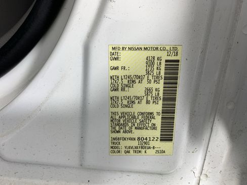 Used 2019 Nissan NV 2500 SV RWD image 11