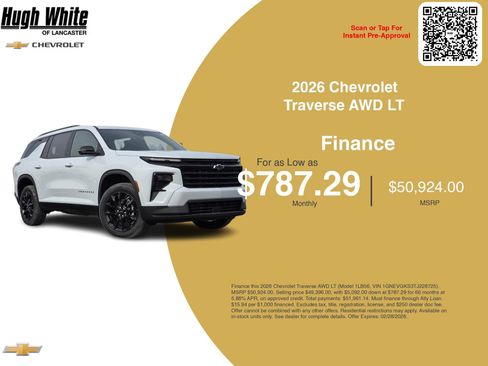 New 2026 Chevrolet Traverse LT w/ Midnight/Sport Edition image 6