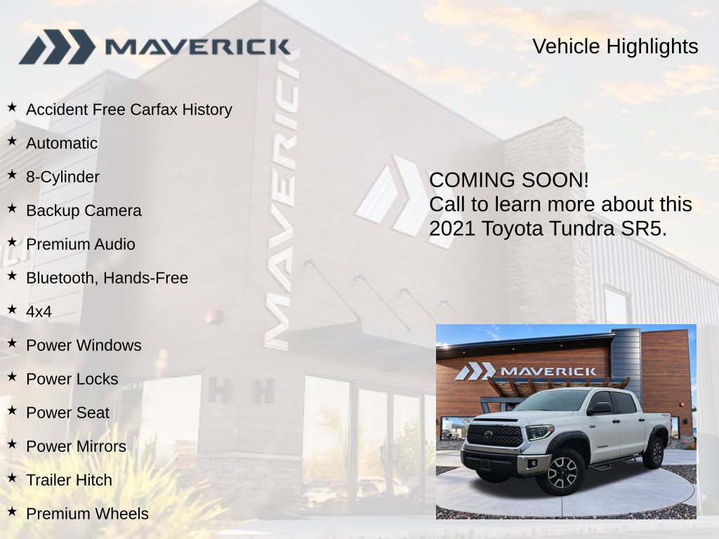 Used 2021 Toyota Tundra SR5 w/ TRD Off-Road Package AWD/4WD image 3