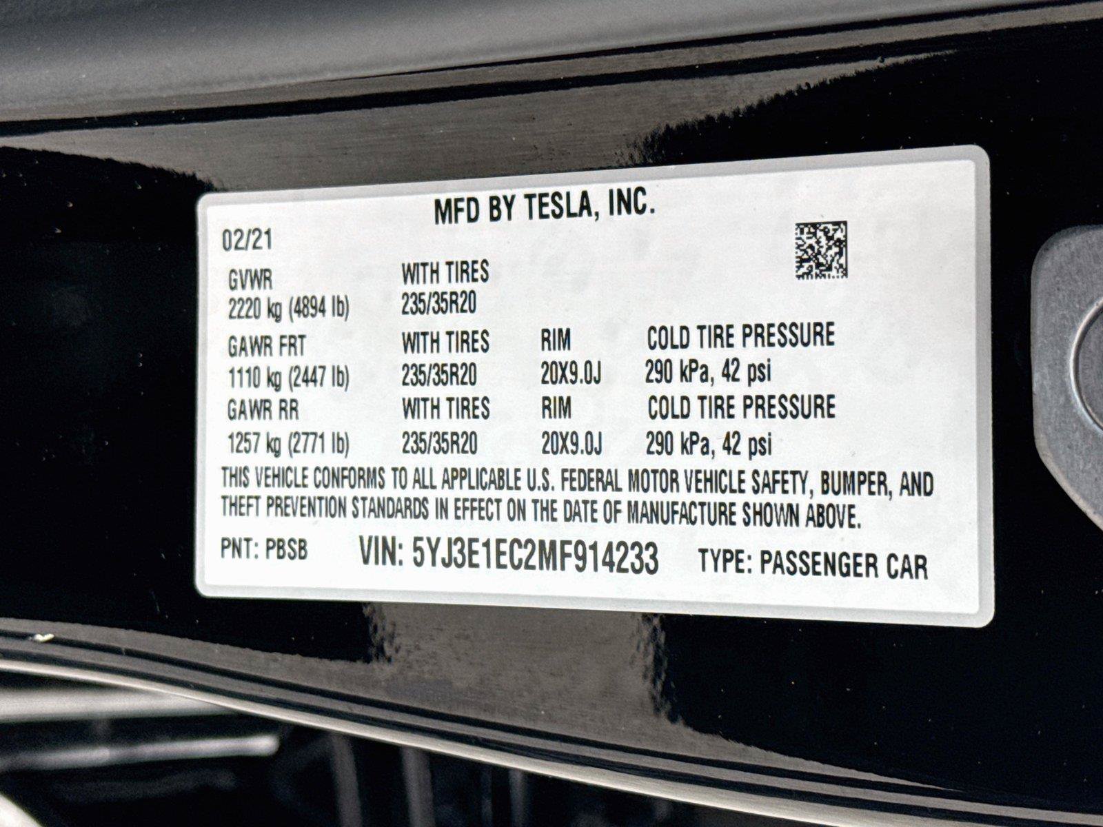 Used 2021 Tesla Model 3 Performance AWD/4WD image 34