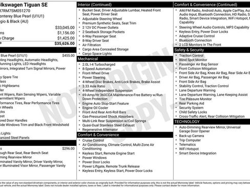 Used 2025 Volkswagen Tiguan SE FWD image 13