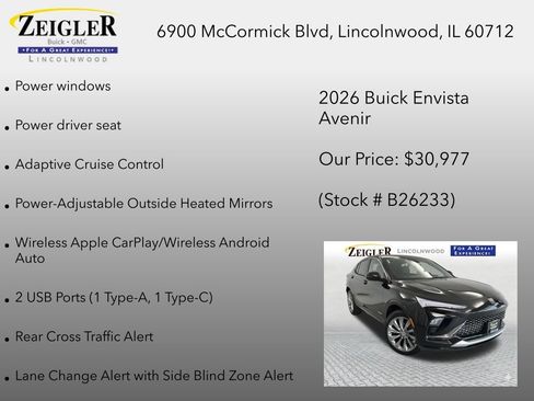 New 2026 Buick Envista Avenir FWD image 18