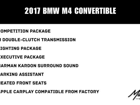 Used 2017 BMW M4 Convertible RWD image 2