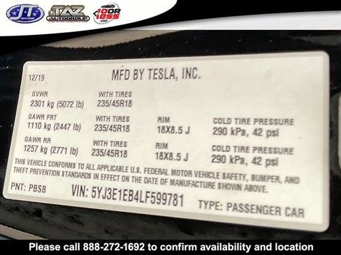 Used 2020 Tesla Model 3 Long Range image 12