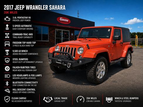 Used 2017 Jeep Wrangler Sahara w/ Connectivity Group AWD/4WD image 2