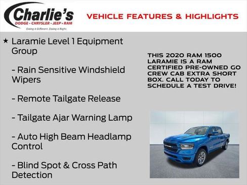 Certified 2020 RAM 1500 Laramie w/ Sport Appearance Package AWD/4WD image 13