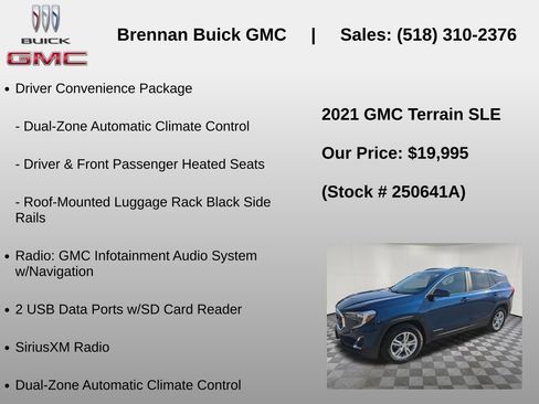 Certified 2021 GMC Terrain SLE w/ Driver Convenience Package AWD/4WD image 12
