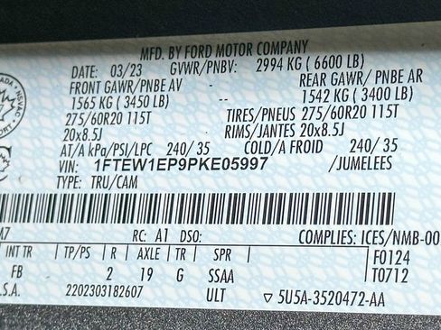 Certified 2023 Ford F150 XLT w/ Equipment Group 302A High AWD/4WD image 62