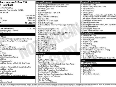 Used 2019 Subaru Impreza 2.0i Premium w/ Popular Package #2 image 4