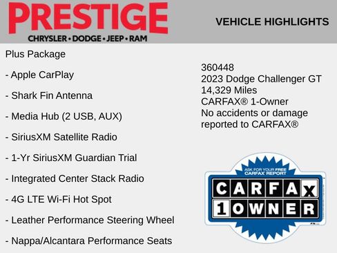 Used 2023 Dodge Challenger GT w/ Plus Package RWD image 6