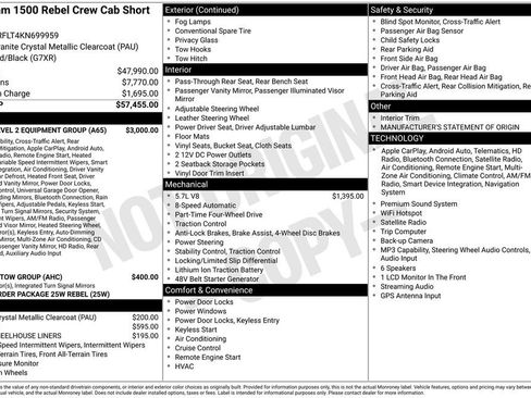 Used 2019 RAM 1500 Rebel w/ Rebel Level 2 Equipment Group AWD/4WD image 7