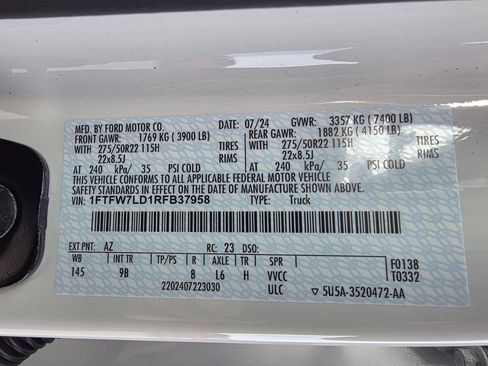 Used 2024 Ford F150 Platinum w/ Equipment Group 702A High image 34