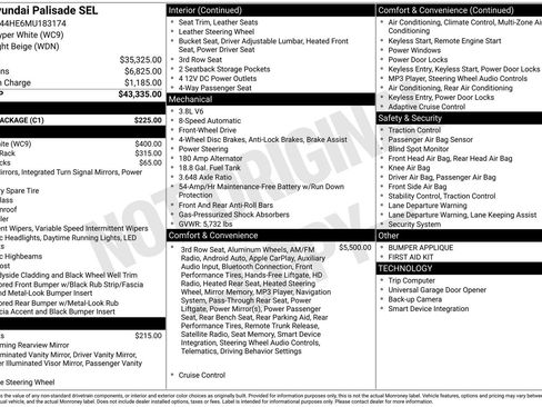 Used 2021 Hyundai Palisade SEL w/ Cargo Package image 6