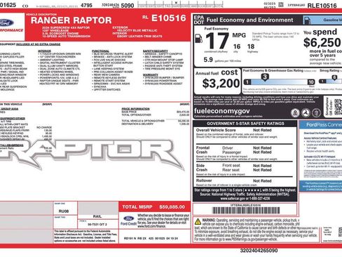 Certified 2024 Ford Ranger Raptor AWD/4WD image 38