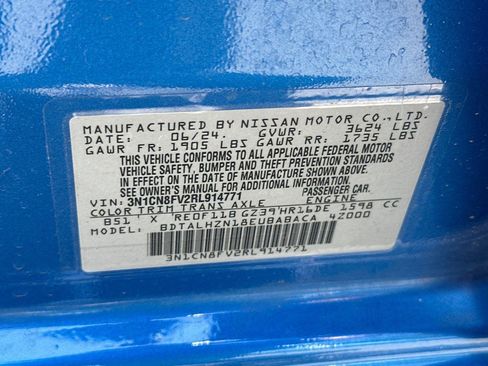 Certified 2024 Nissan Versa SR FWD image 28